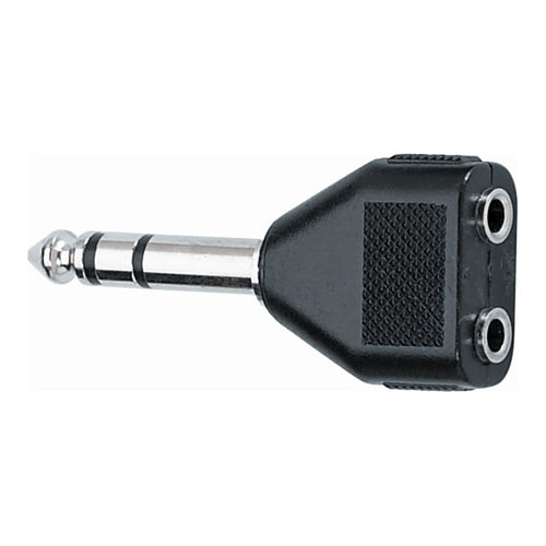 Quik Lok AD/23 Adaptador de audio Jack 6.3 mm estéreo / 2 Jacks 3.5 mm estéreo hembra