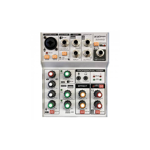 ZZIPP ZZMX3 3-Channel Mixer with Delay and Bluetooth