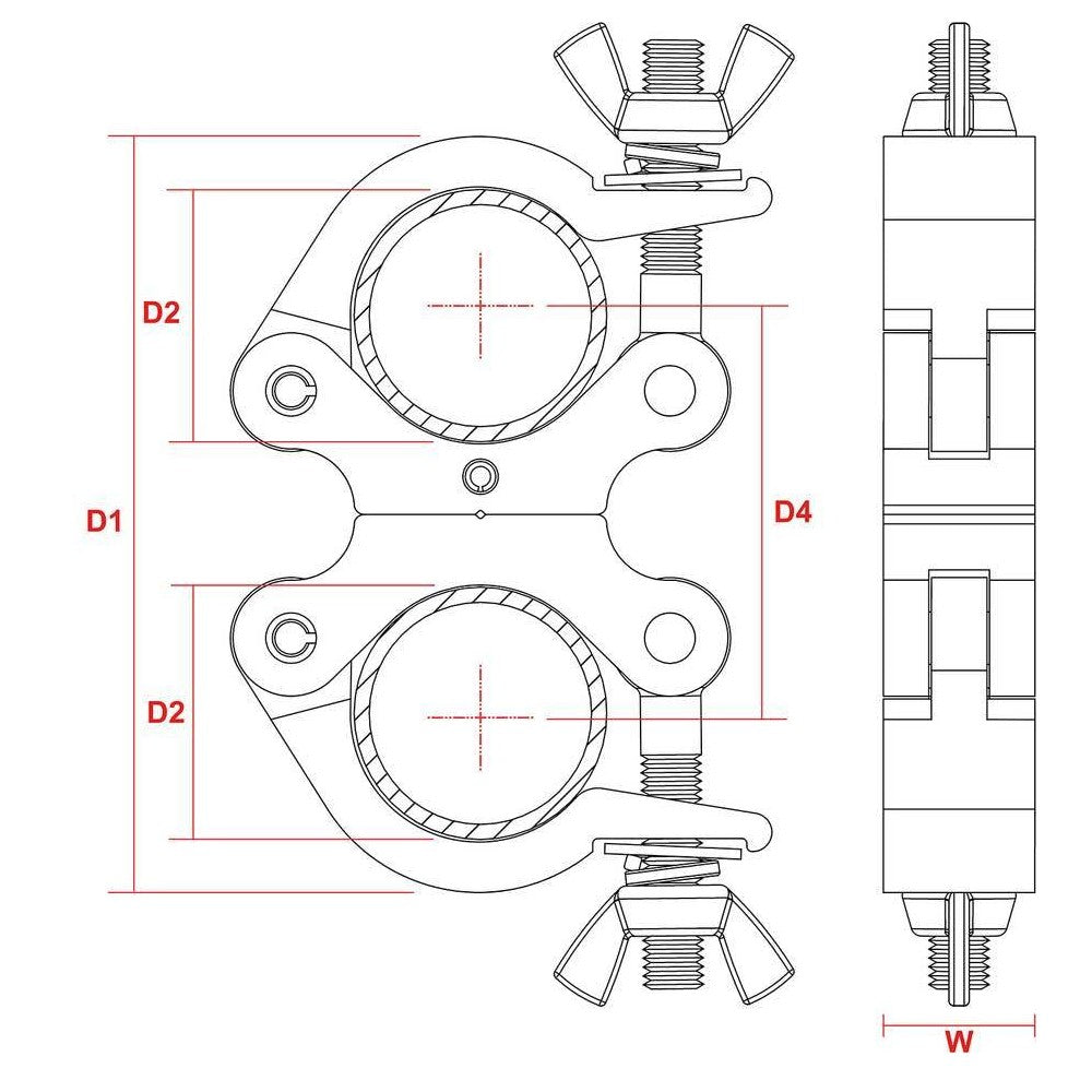 BeamZ BC50B-200D Swivel Coupler Sl 200kgB