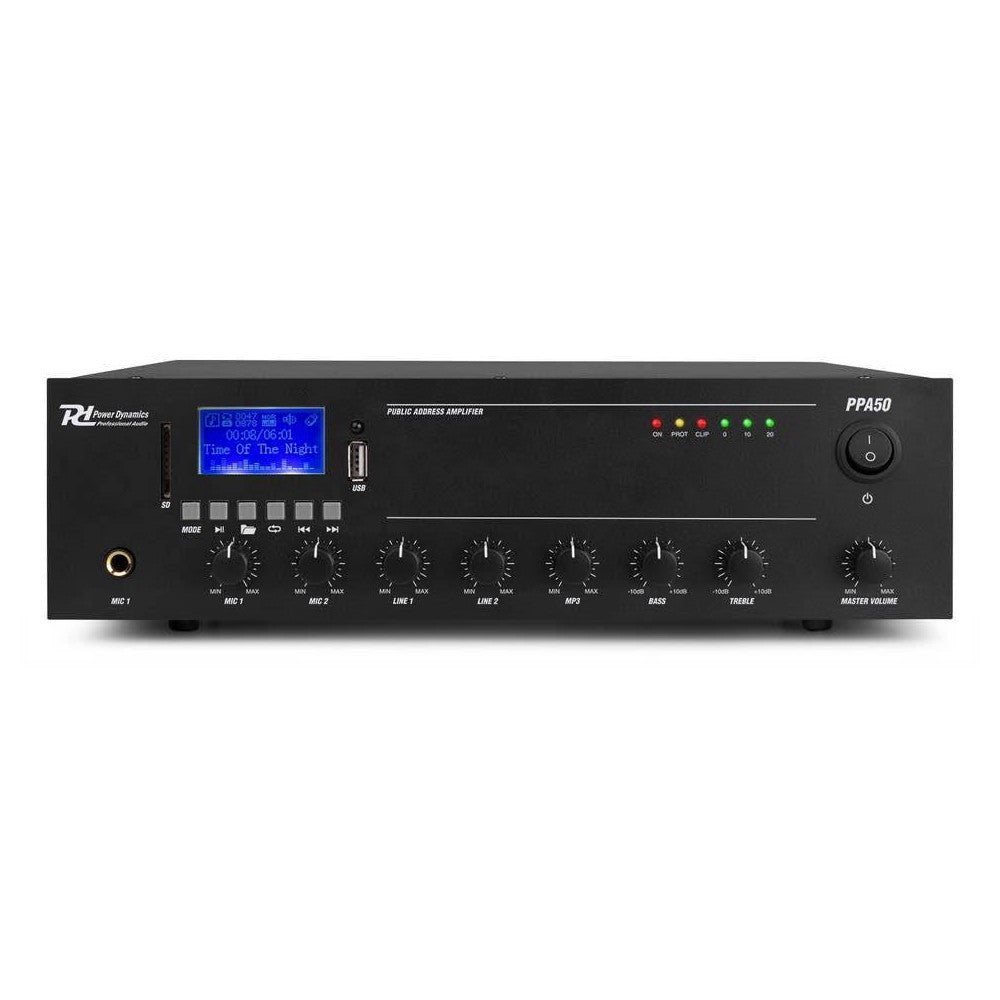 Power Dynamics PPA50 Amplificatore 50W/100V BT