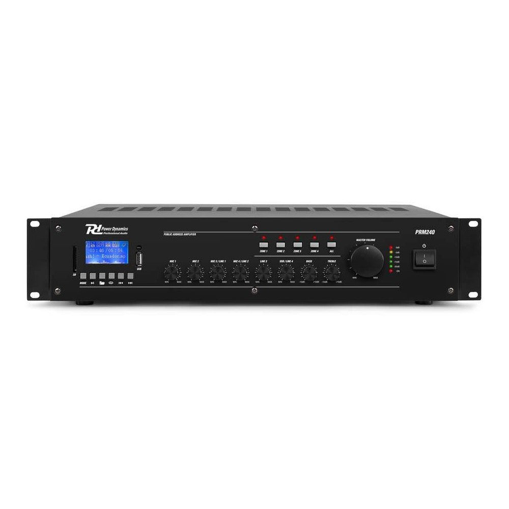 Power Dynamics PRM240 Amplificatore 240W/100V 4 Zone