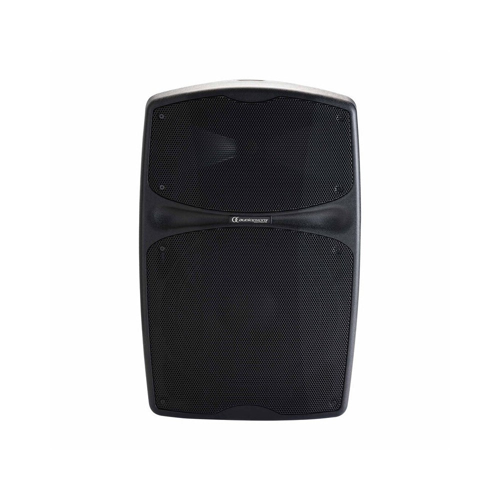 Audiophony 250 W RMS active battery-powered portable loudspeaker, 12" LF + 1.35" HF, USB / SD / BT5.0, talkover, effects
