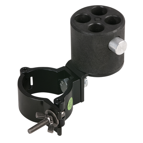 WENTEX Angled Bracket with 4-way Connector With 50 mm half coupler - Black Con semiaccoppiatore da 50 mm - Nero