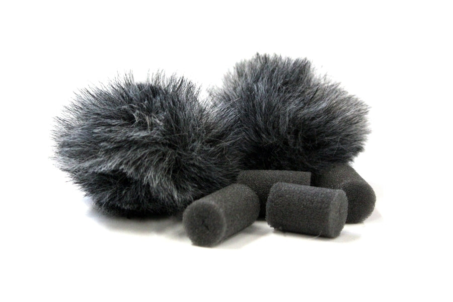 Rycote Grey Lavalier Windjammer - pair