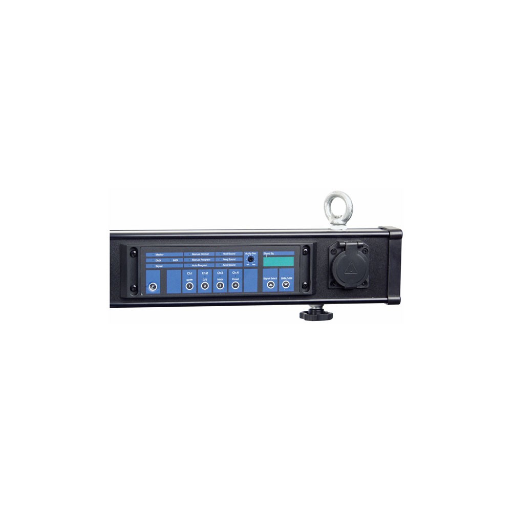 Showtec Sliding Show Bar 4 Powercon® Barra en T schuko con atenuador de 4 canales