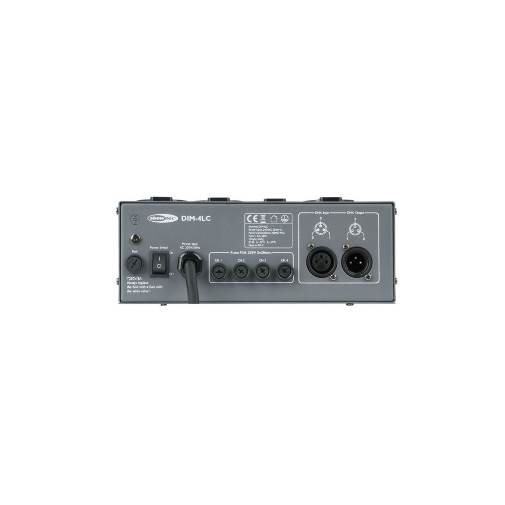 Showtec DIM-4LC 4 canali, 3A per canale, pacco dimmer con controllo locale