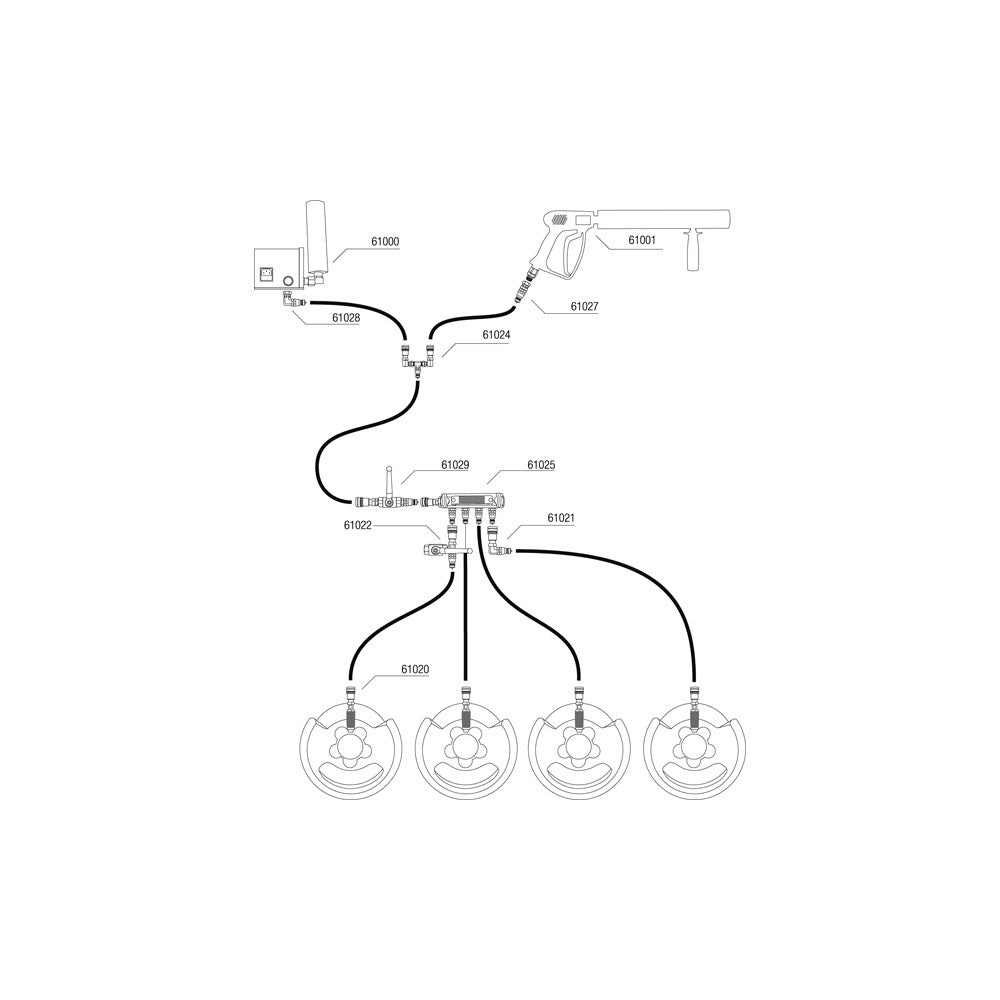 Showtec CO2 Bottle to 3/8 Q-Lock adapter