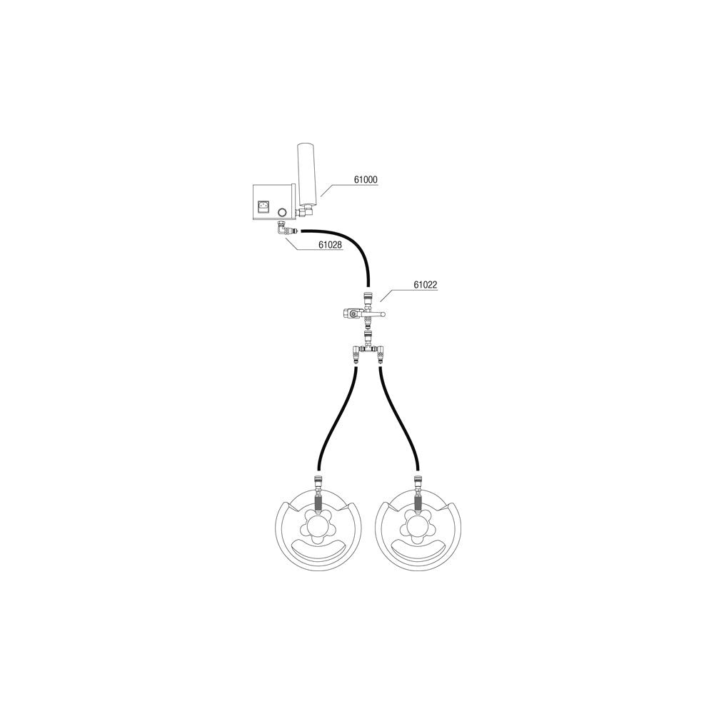 Showtec CO2 Bottle to 3/8 Q-Lock adapter