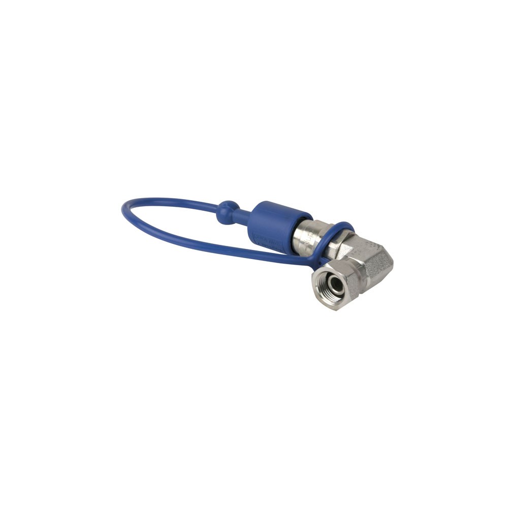 Adaptador macho Showtec CO2 90° 3/8 a Q-lock