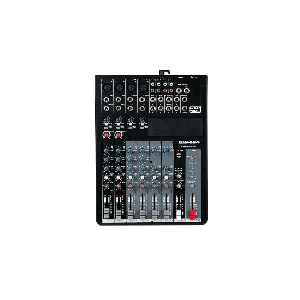 DAP-Audio GIG-104C Mixer live a 10 canali, comprensivo di dinamiche