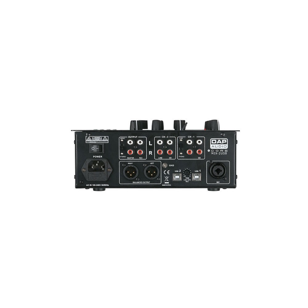 DAP-Audio CORE MIX-2 USB Mixer per DJ a 2 canali con interfaccia USB