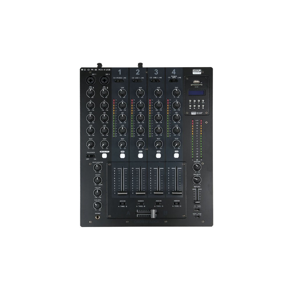 DAP-Audio CORE MIX-4 USB Mixer per DJ a 4 canali con interfaccia USB
