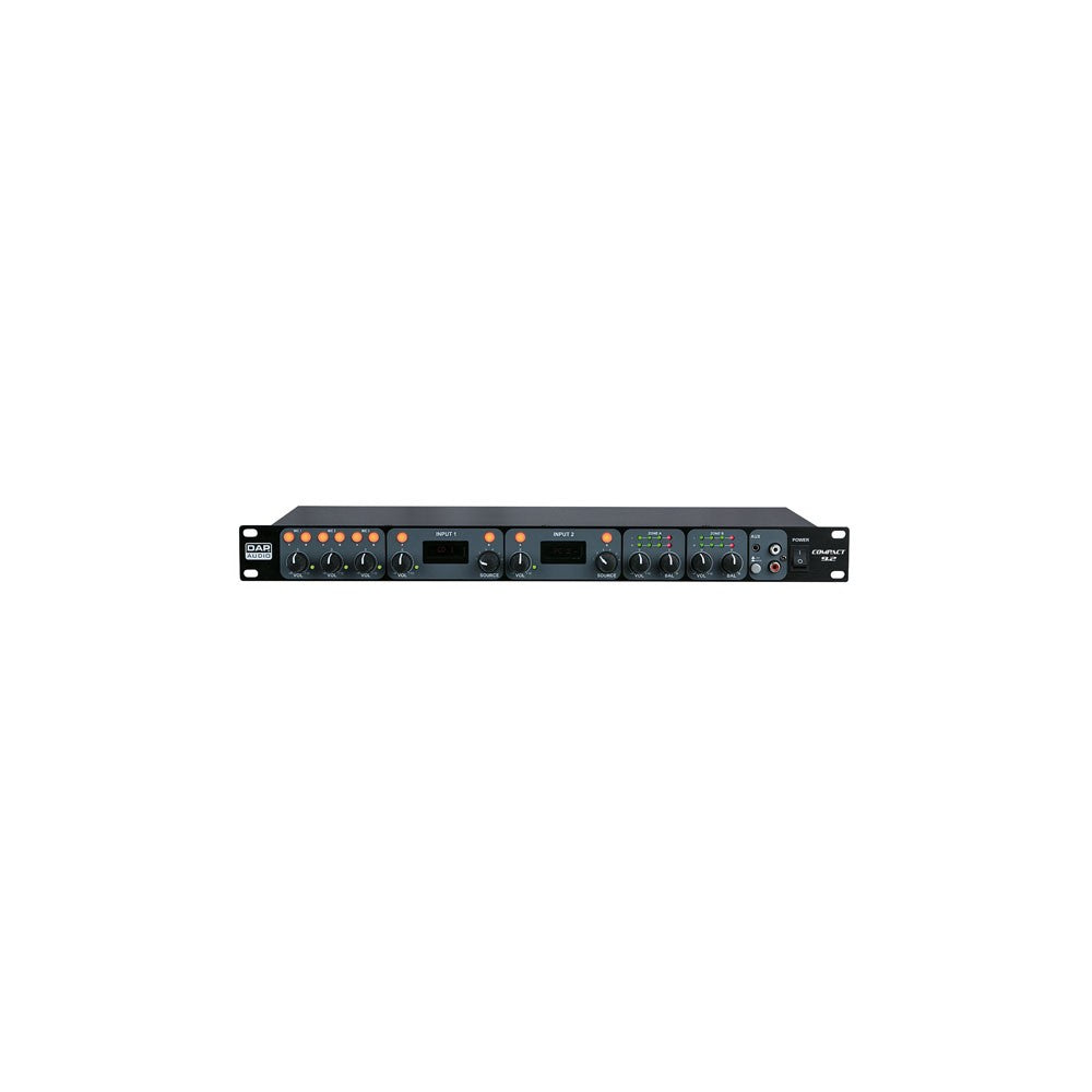 DAP-Audio Compact 9.2 Mixer installazione 1U 9 canali, 2 zone