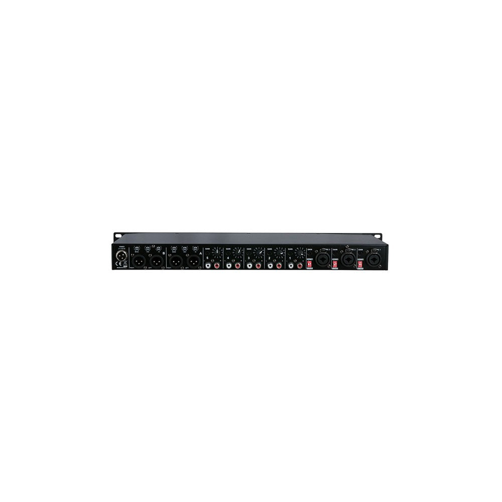 DAP-Audio Compact 9.2 Mixer installazione 1U 9 canali, 2 zone