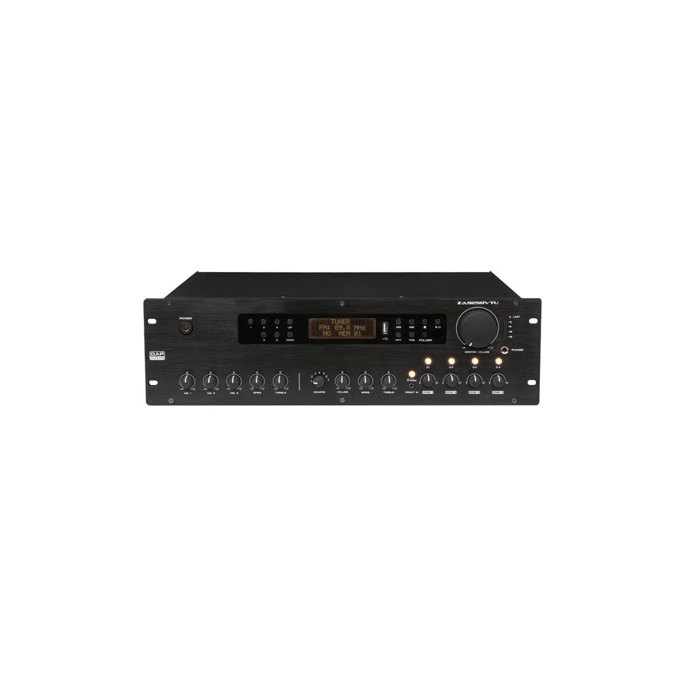 DAP-Audio ZA-9250VTU Amplificatore con controllo del volume a zone, 250W 100V