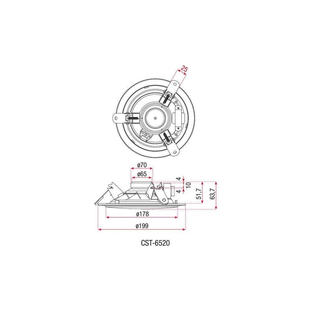 DAP CST-6506 Altoparlante da soffitto da 6"