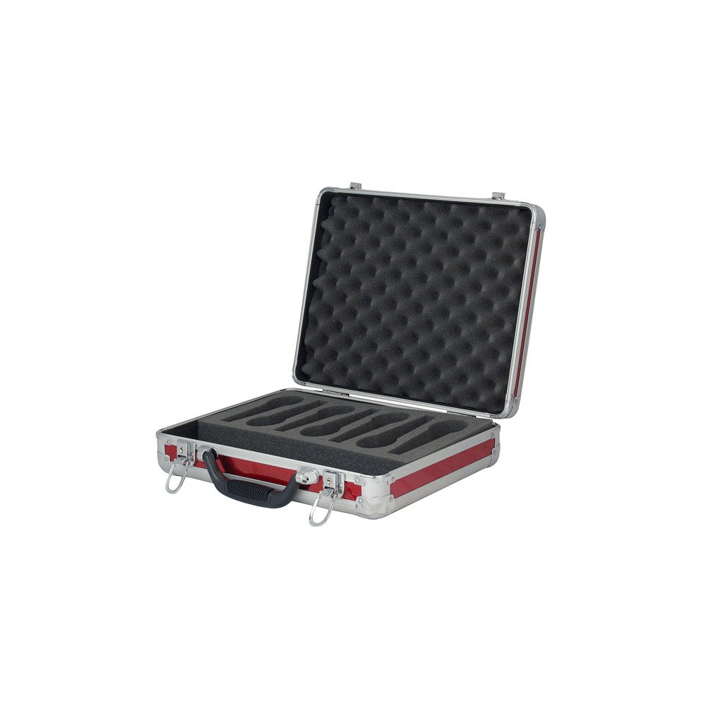 DAP-Audio Case for 7 Microphones Rosso