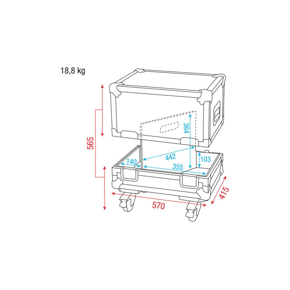 DAP-Audio Case for 2x M10 monitor