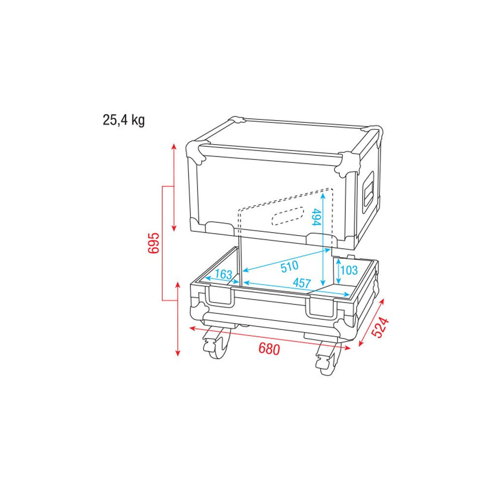 DAP-Audio Case for 2x M15 monitors