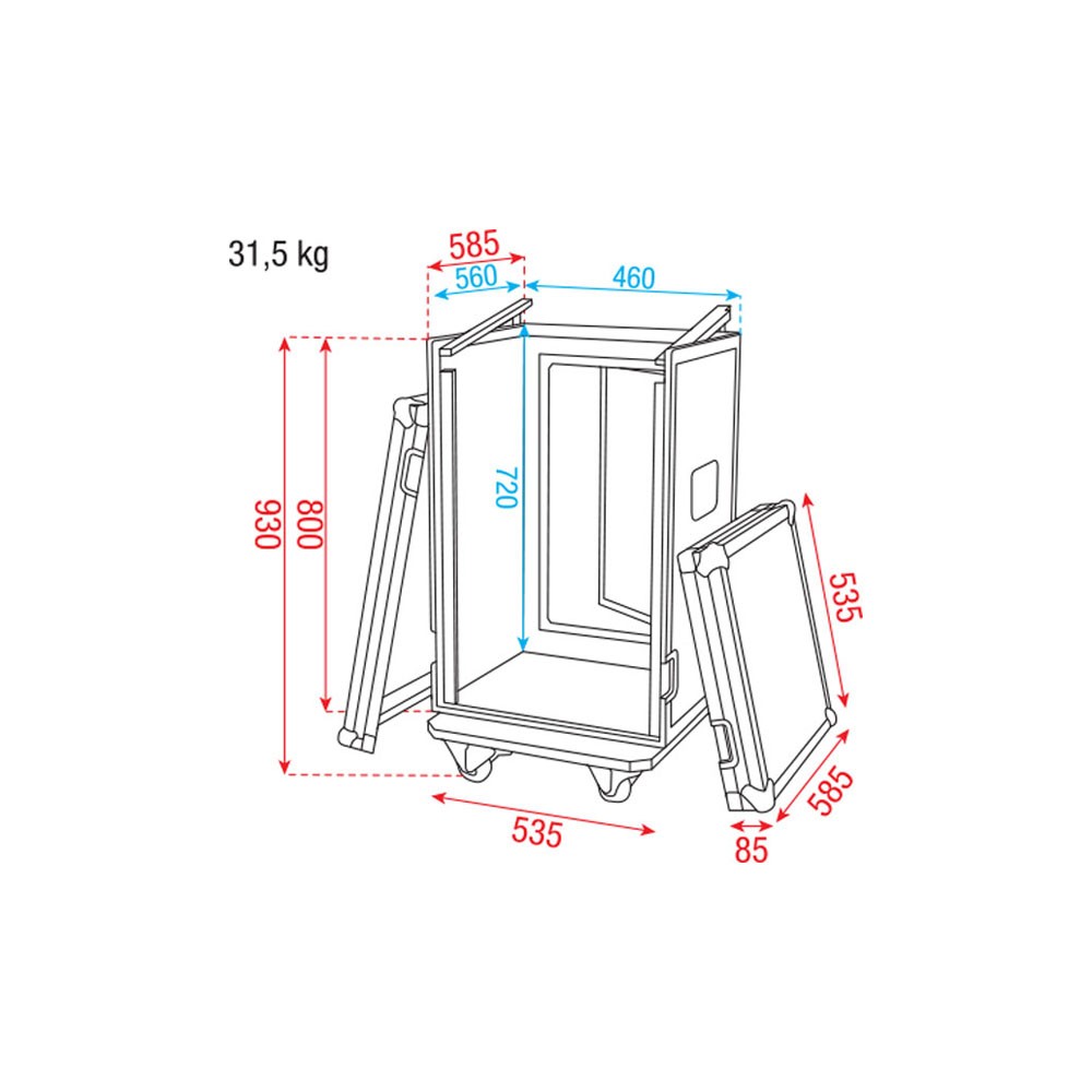 DAP-Audio Combi Case 16U