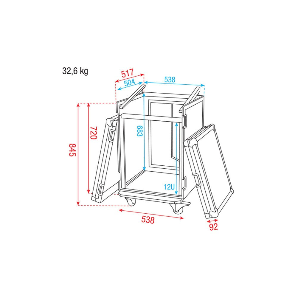 DAP-Audio Combi Case 12U