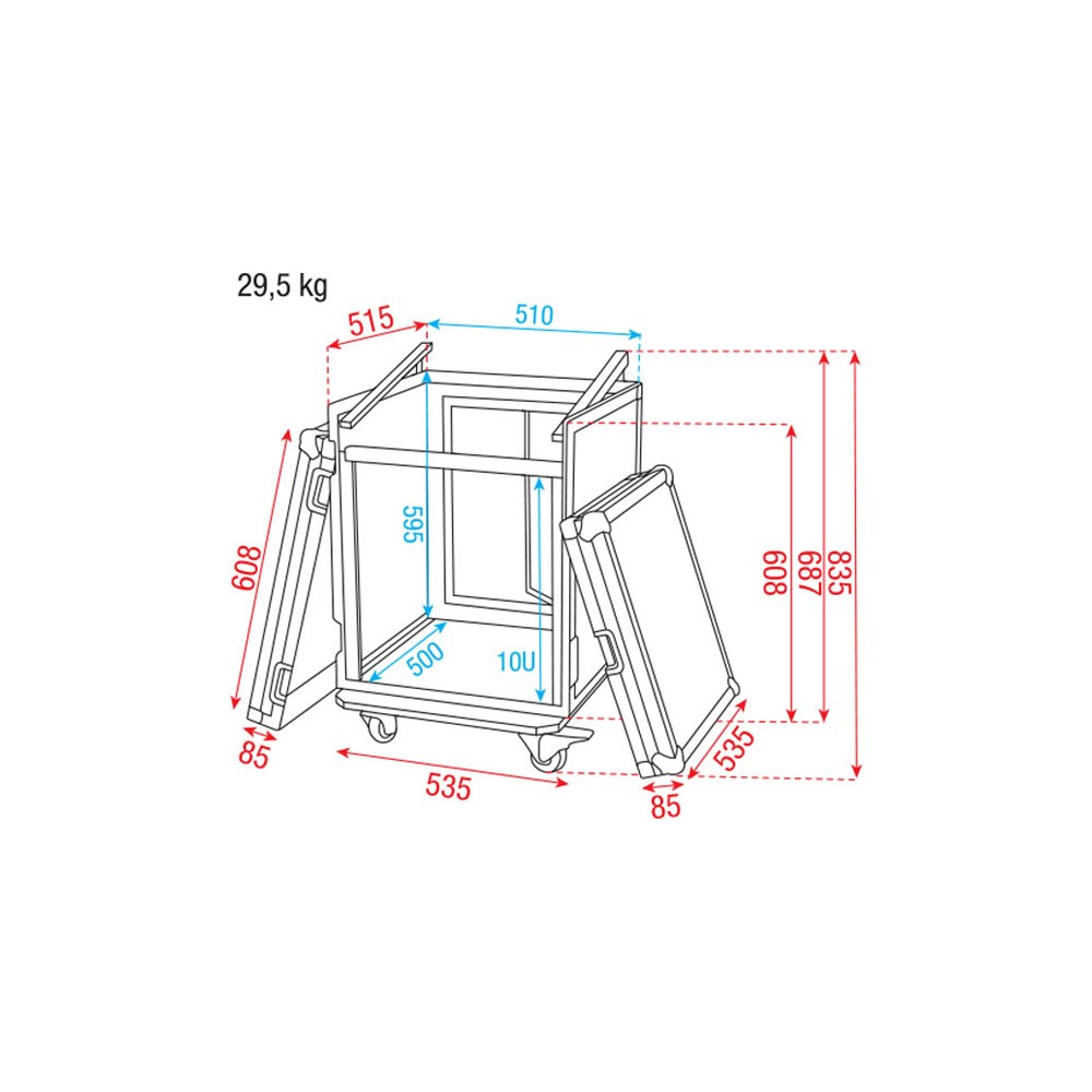 DAP-Audio Combi Case 10U
