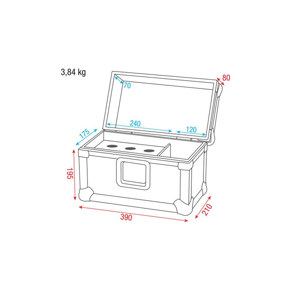 DAP-Audio Pro Case para 6 micrófonos