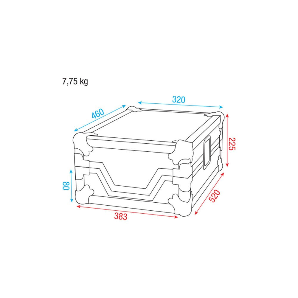 DAP-Audio Case for Pioneer CDJ-player models: CDJ-800/850/900/1000/2000