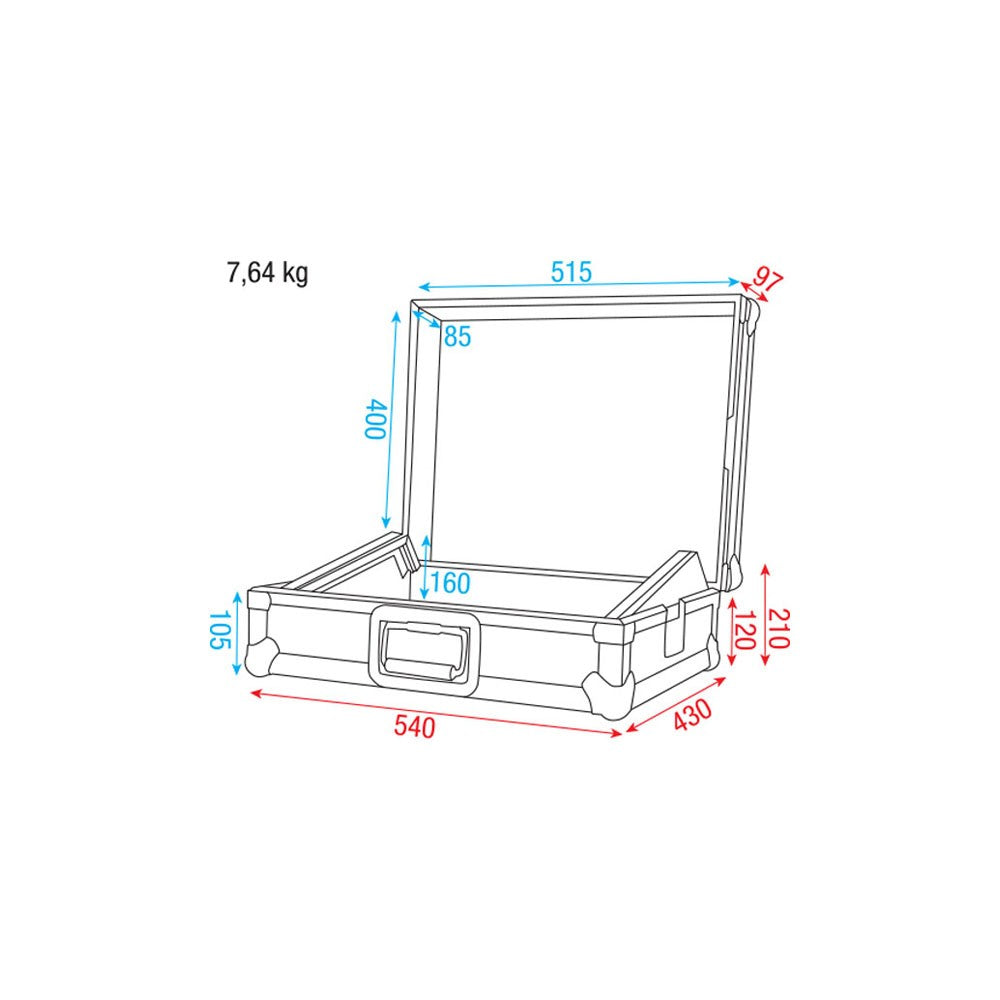 DAP-Audio 19 Mixer case 8U 19 7,64 kg