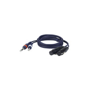 DAP-Audio FL43 Cavo da 2 Jack mono a 2 XLR F 3p da 3 m