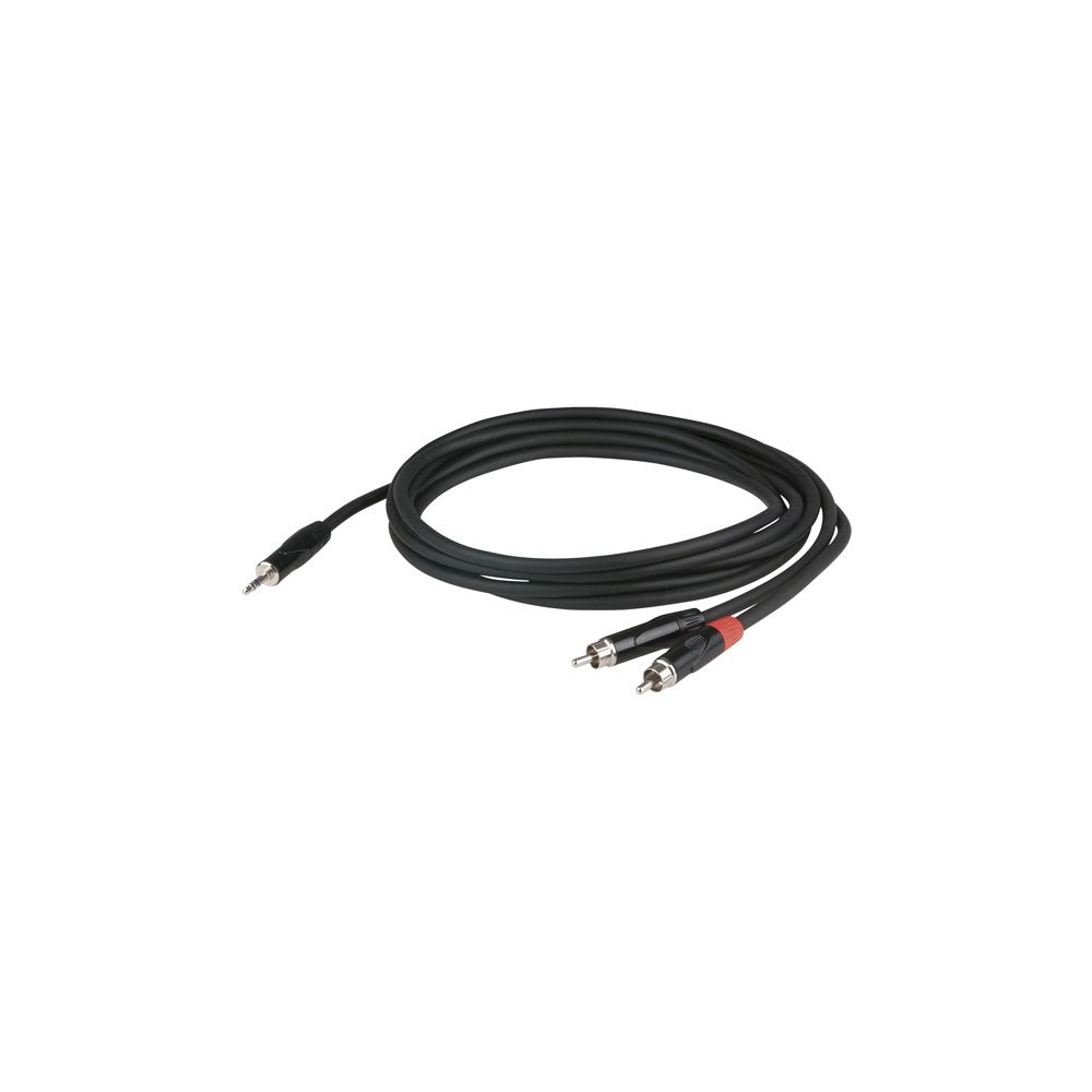 DAP-Audio FLX30 - Stereo mini jack - 2 RCA Male corpo jack a incasso, 3m