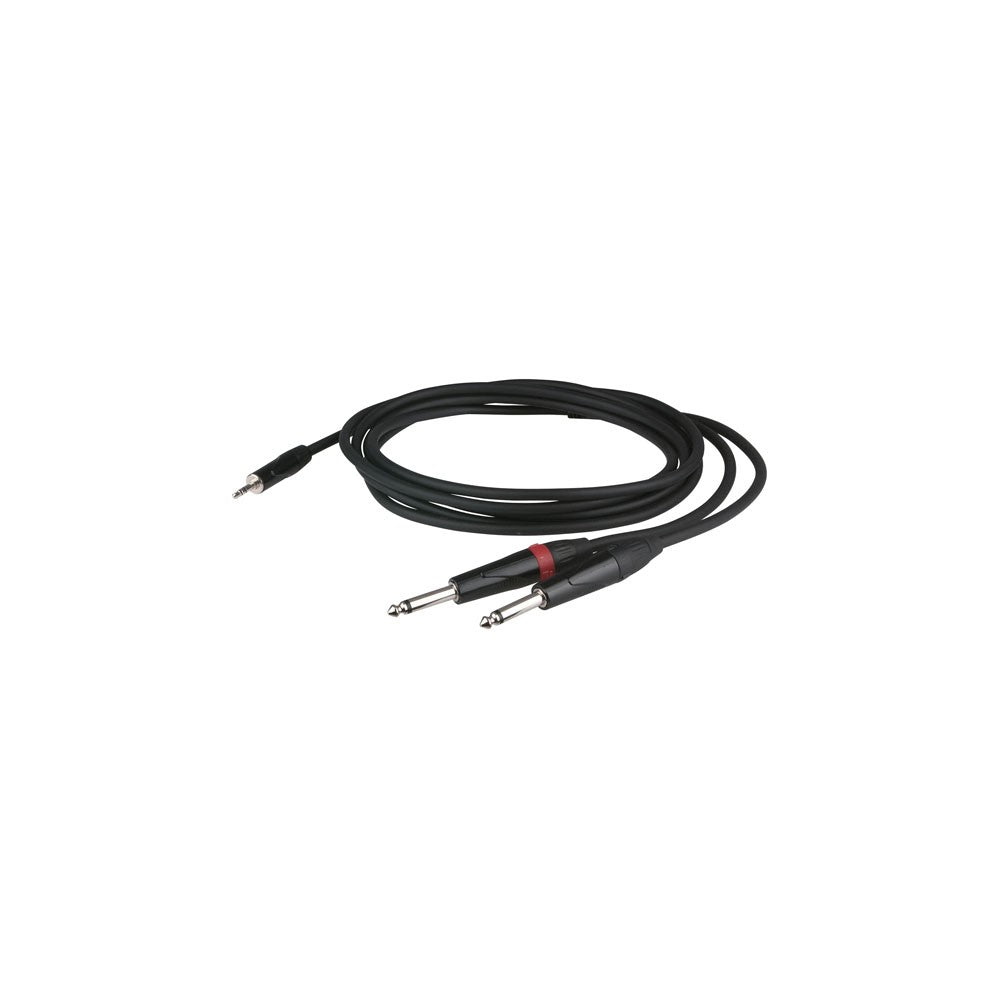 DAP-Audio FLX31 - stereo mini Jack - 2 mono Jack L/R corpo jack a incasso, 6m
