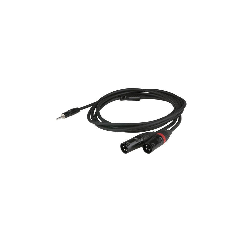 DAP-Audio FLX46 - stereo mini Jack - 2 XLR/M 3p. corpo jack a incasso, 6m
