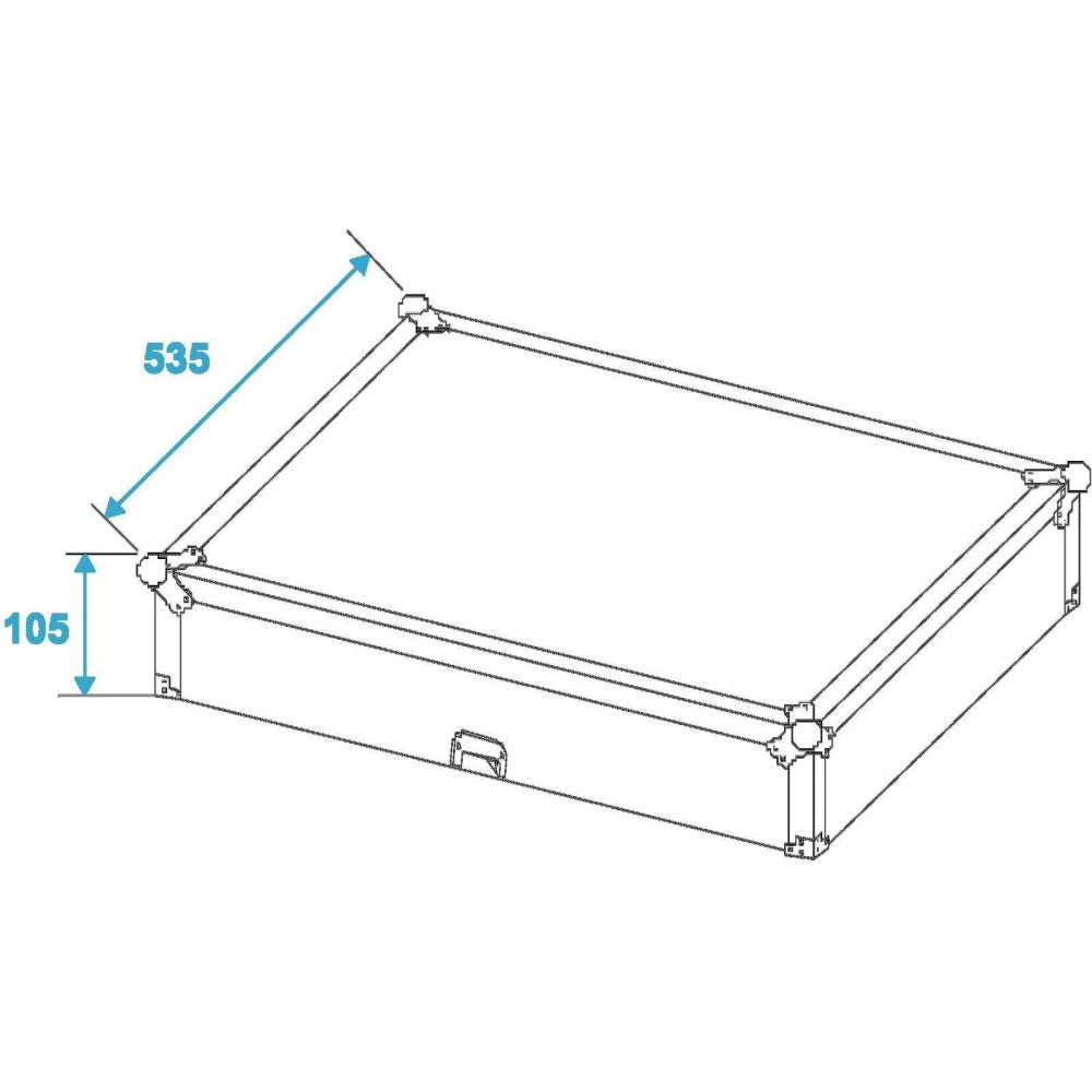 ROADINGER Flightcase para mezclador 12U Negro