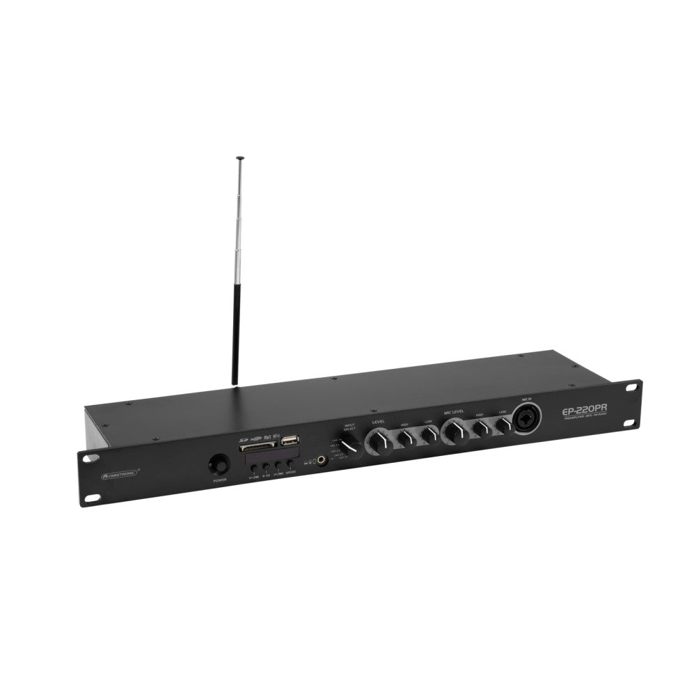 OMNITRONIC EP-220PR - Preamplifier with MP3 player and FM radio
