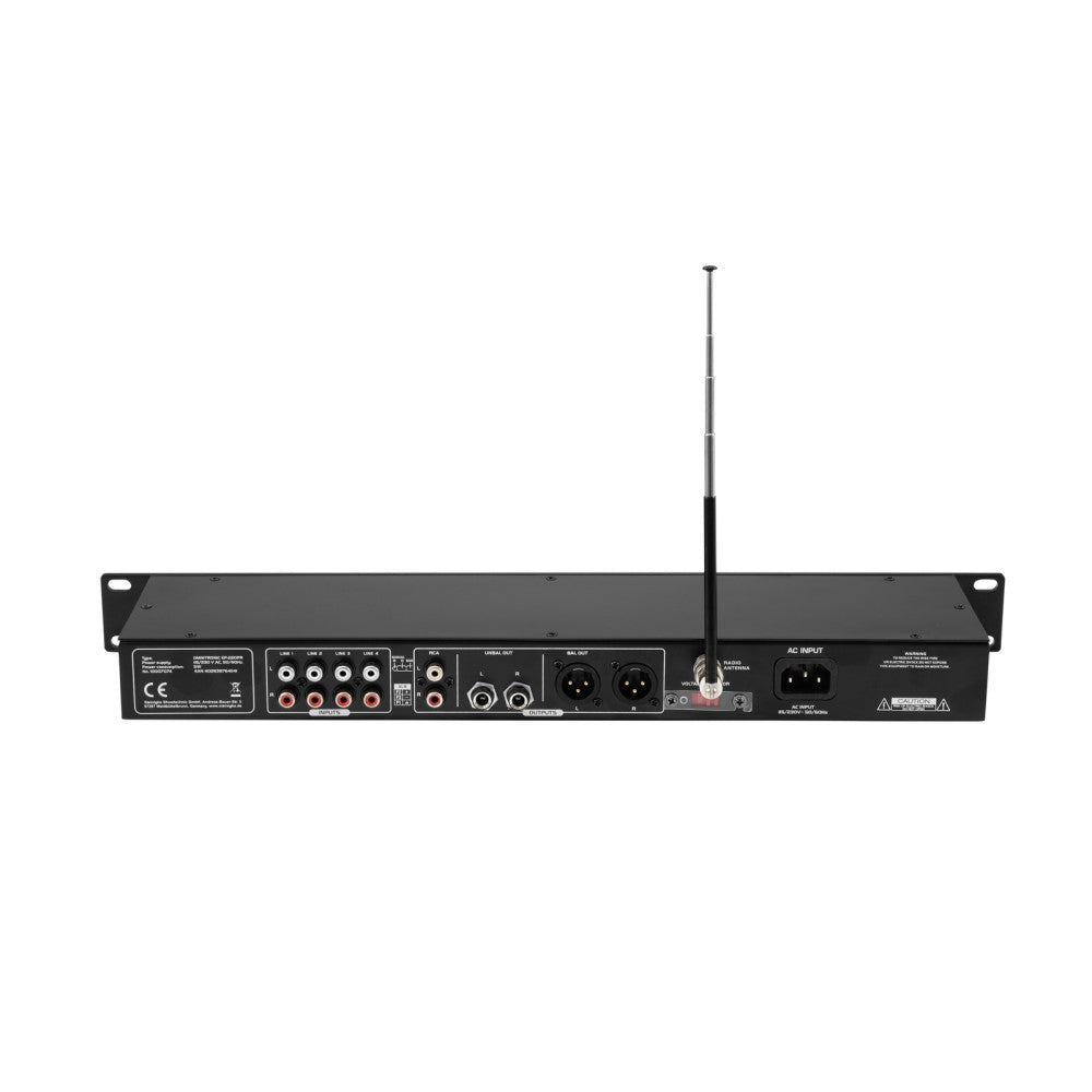 OMNITRONIC EP-220PR - Preamplificatore con lettore MP3 e radio FM