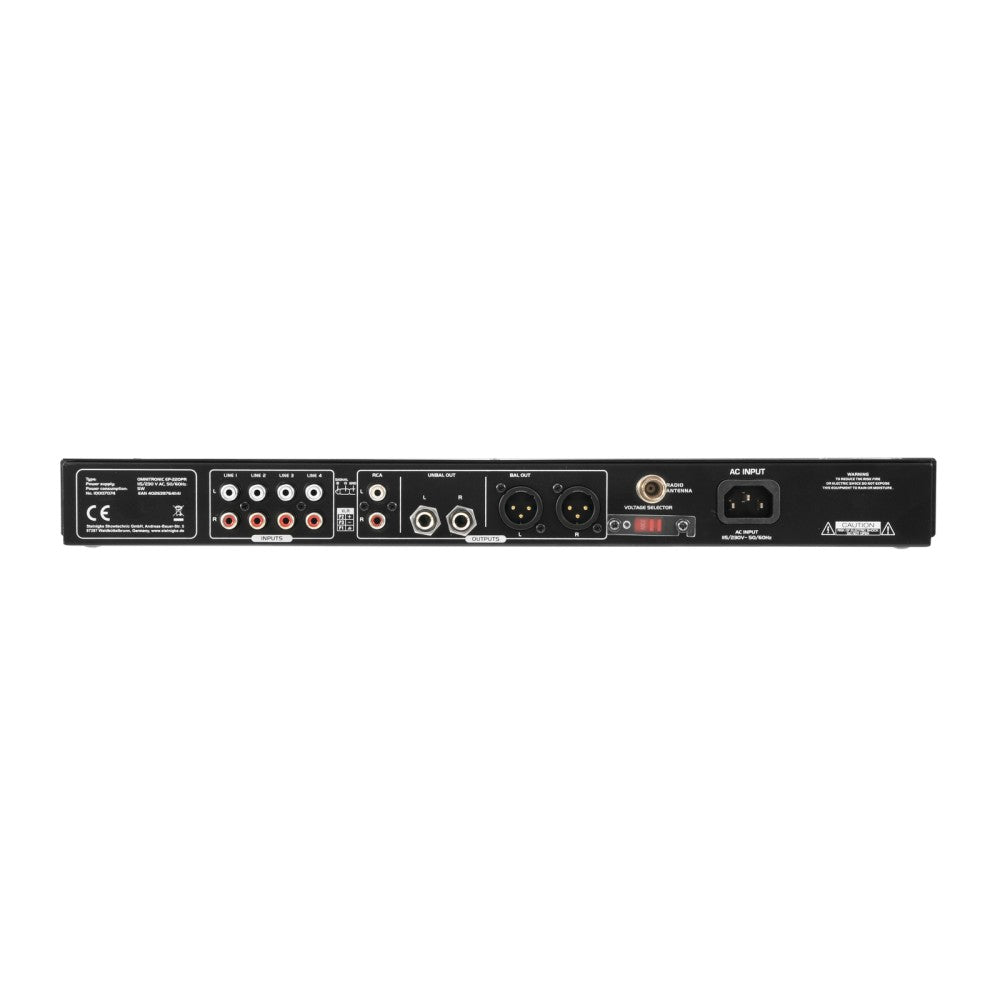 OMNITRONIC EP-220PR - Preamplificatore con lettore MP3 e radio FM