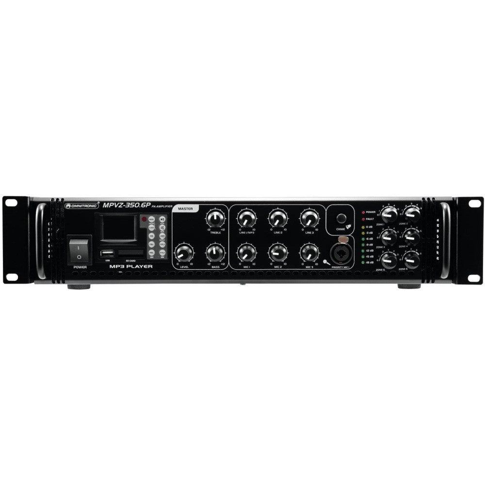 OMNITRONIC MPVZ-350.6P PA Amplificatore 100V a 6 zone