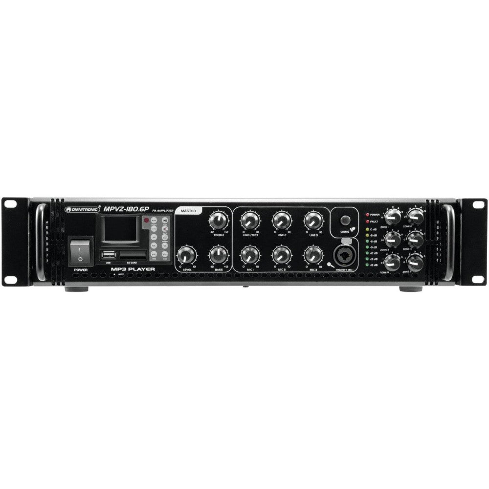 OMNITRONIC MPVZ-180.6P PA Amplificatore 100V a 6 zone
