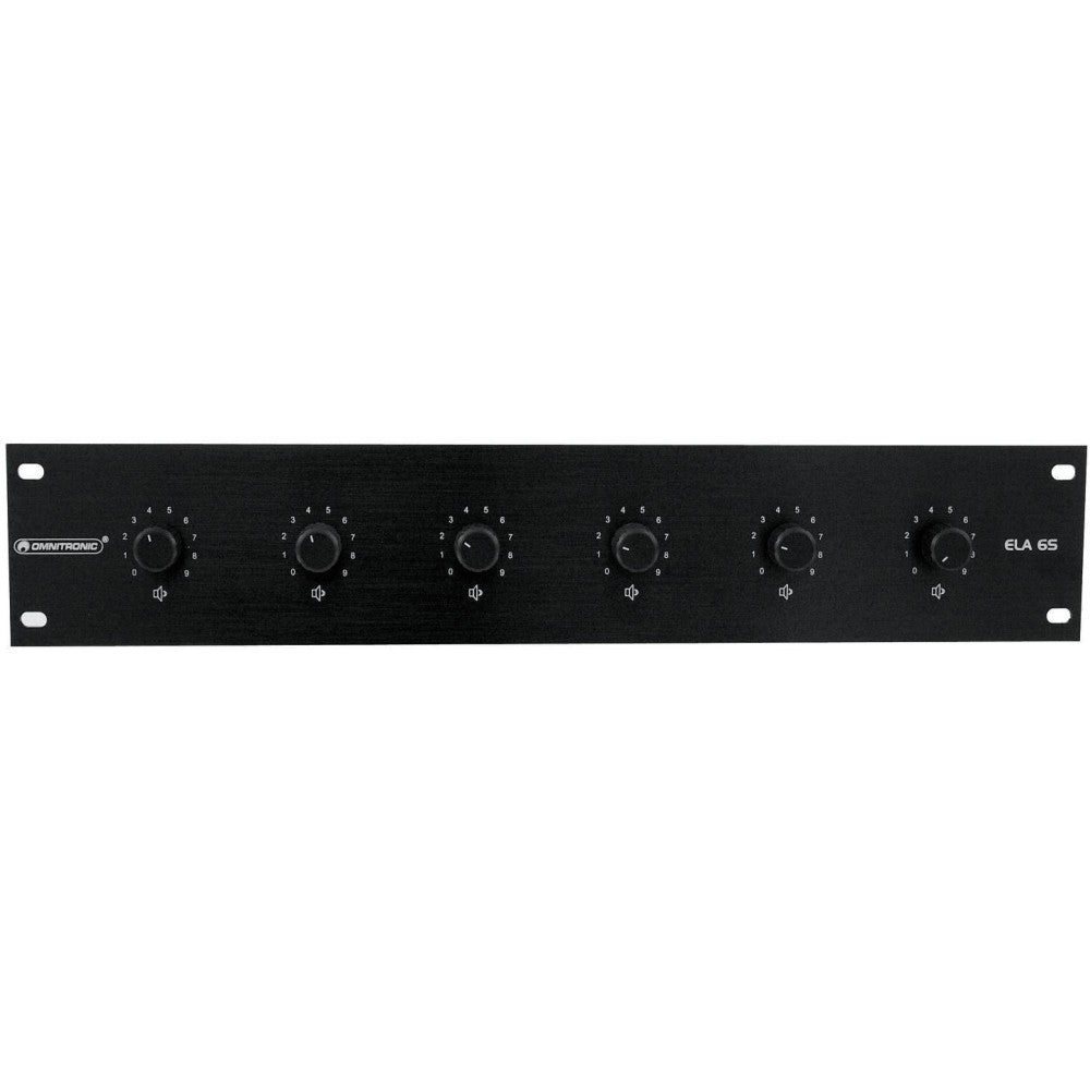 OMNITRONIC PA 20W STEREO Volume controller a 6 zone