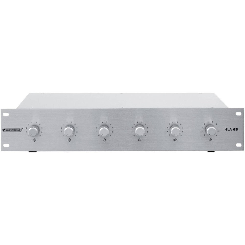 OMNITRONIC PA 45W STEREO SIL Volume controller a 6 zone