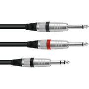 OMNITRONIC Cavo adattatore da jack stereo a 2 jack mono da 1.5 m
