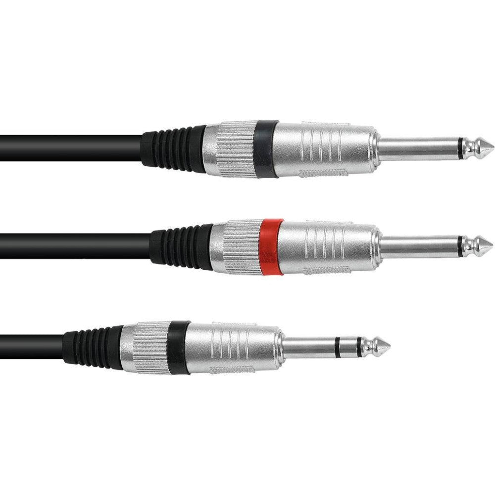 OMNITRONIC Cavo adattatore da jack stereo a 2 jack mono da 1.5 m