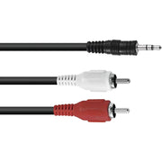 OMNITRONIC Cavo da mini Jack stereo a 2 RCA da 1.5 m
