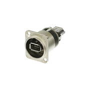 NEUTRIK NA1394-6-W Adattatore passante FireWire 6 poli IEEE 1394e, flangia D, corpo nichel