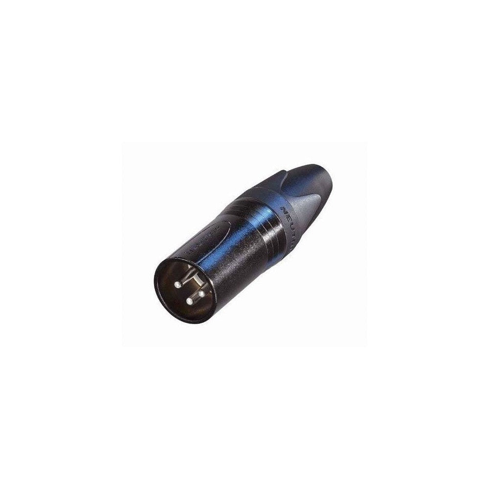 NEUTRIK NC3MXX-BAG XLR volante, Serie XX, 3 poli maschio, corpo nero, contatti argento