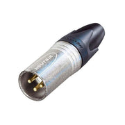 NEUTRIK NC3MXX-EMC XLR volante, Serie EMC, 3 poli maschio, corpo nichel, contatti oro