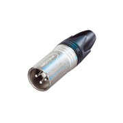 NEUTRIK NC3MXX-HA XLR volante, Serie XX Crimp, 3 poli maschio, corpo nichel, contatti argento