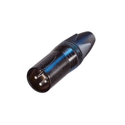 NEUTRIK NC3MXX-HA-BAG XLR volante, Serie XX Crimp, 3 poli maschio, corpo nero, contatti argento