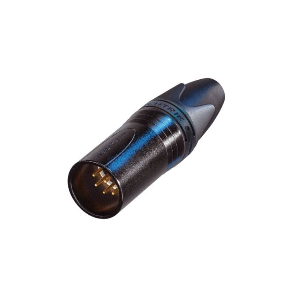 NEUTRIK NC7MXX-B XLR volante, Serie XX, 7 poli maschio, corpo nero, contatti oro